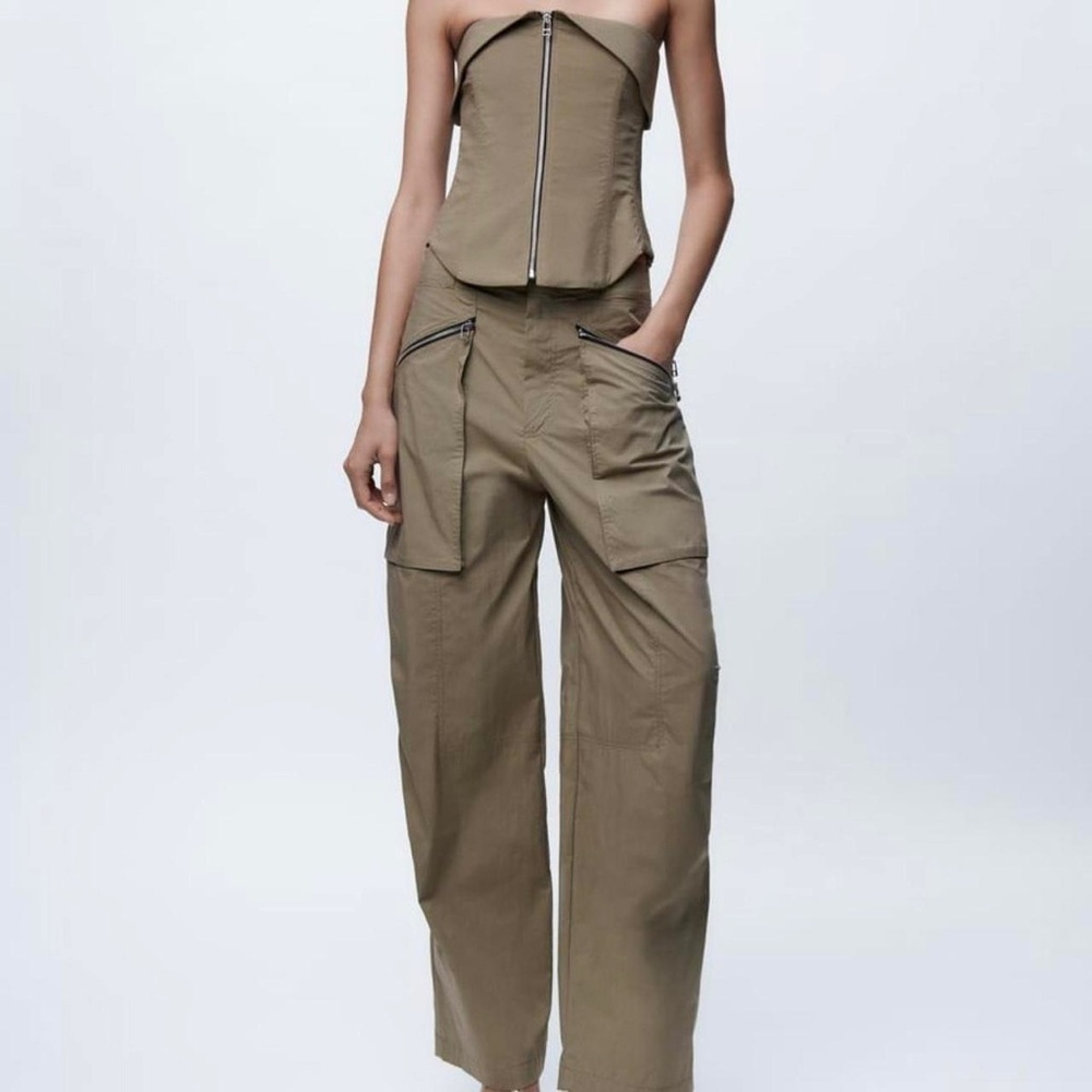 Khaki Strapless SET